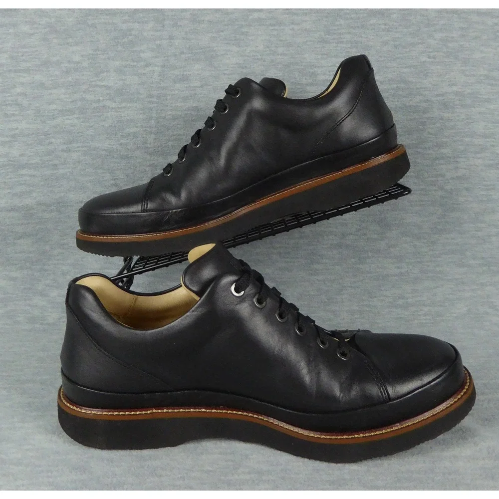 Samuel Hubbard Dress Fast Shoes Mens 10 W Black Leather Oxfords Casual Comfort